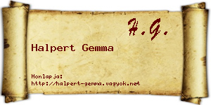 Halpert Gemma névjegykártya